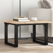 sofabord 60x60x40,5 cm O-stel massivt fyrretræ og stål