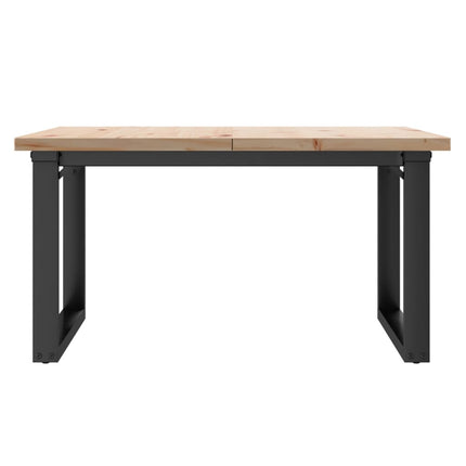 sofabord 80x80x45,5 cm O-stel massivt fyrretræ og stål