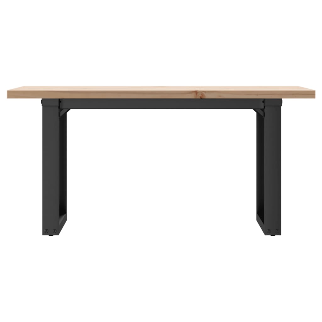 sofabord 100x50x45,5 cm O-stel massivt fyrretræ og stål