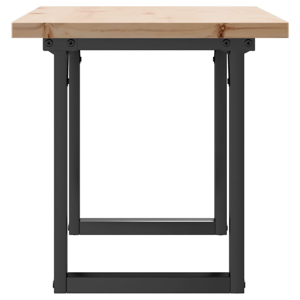 sofabord 100x50x45,5 cm O-stel massivt fyrretræ og stål