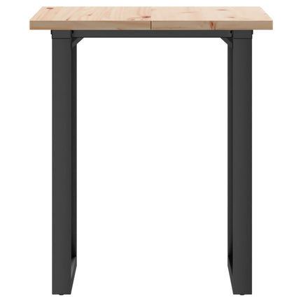 spisebord 70x70x75,5 cm O-stel massivt fyrretræ og stål