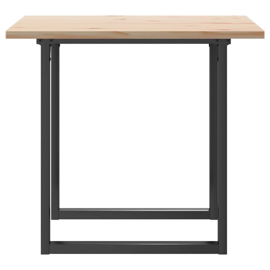 spisebord 90x90x75,5 cm O-stel massivt fyrretræ og stål
