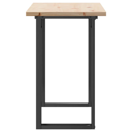 spisebord 100x50x75,5 cm O-stel massivt fyrretræ og stål
