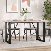 spisebord 160x80x75,5 cm O-stel massivt fyrretræ og stål