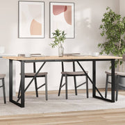 spisebord 180x90x75,5 cm O-stel massivt fyrretræ og stål