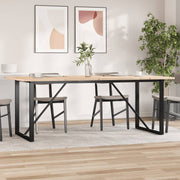 spisebord 200x100x75,5 cm O-stel massivt fyrretræ og stål