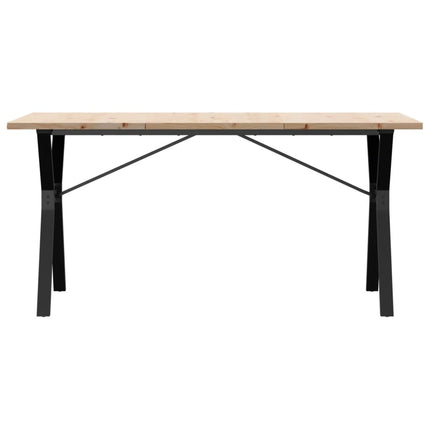 spisebord 160x80x75,5 cm Y-stel massivt fyrretræ og stål