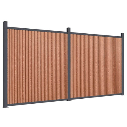 hegnspanel 353x186 cm WPC brun