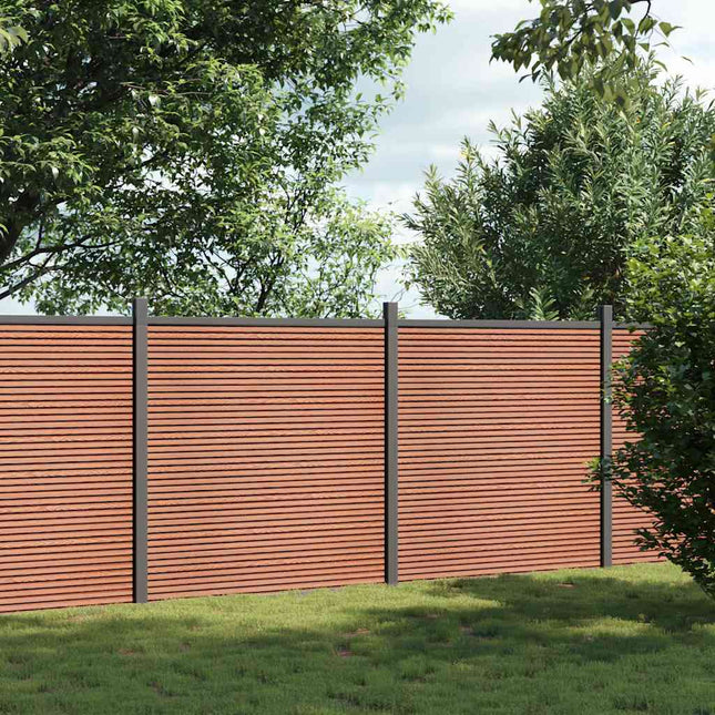 hegnspanel 353x186 cm WPC brun