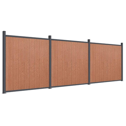 hegnspanel 526x186 cm WPC brun