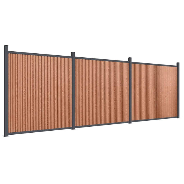 hegnspanel 526x186 cm WPC brun