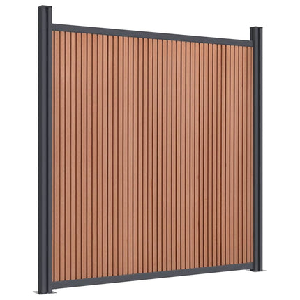 hegnspanel 526x186 cm WPC brun