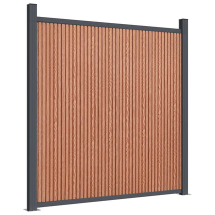 hegnspanel 526x186 cm WPC brun