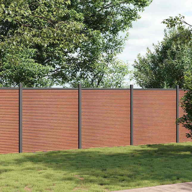 hegnspanel 526x186 cm WPC brun