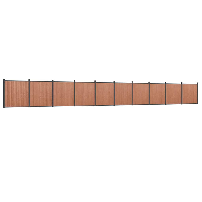 hegnspanel 1737x186 cm WPC brun