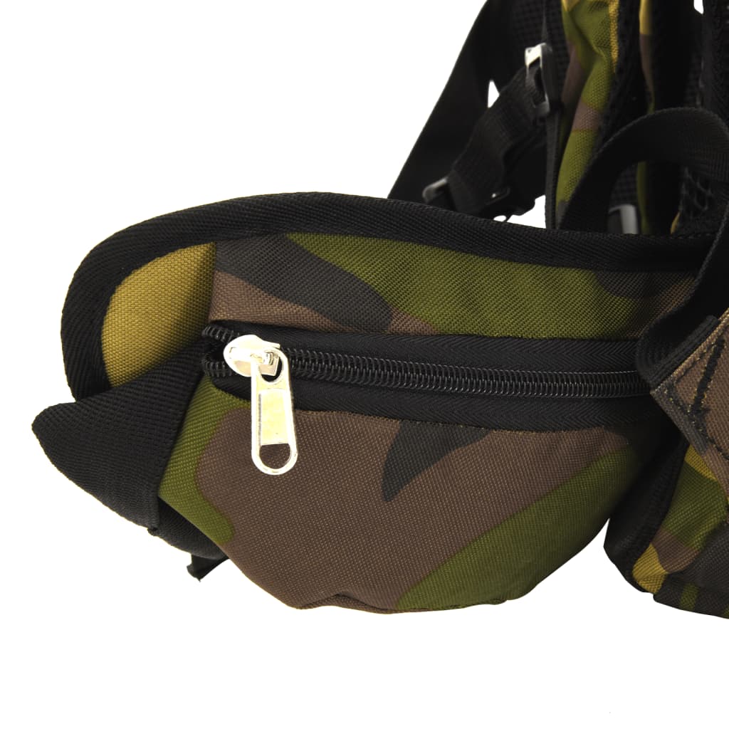 vandretaske 60 l camouflage oxfordstof grøn