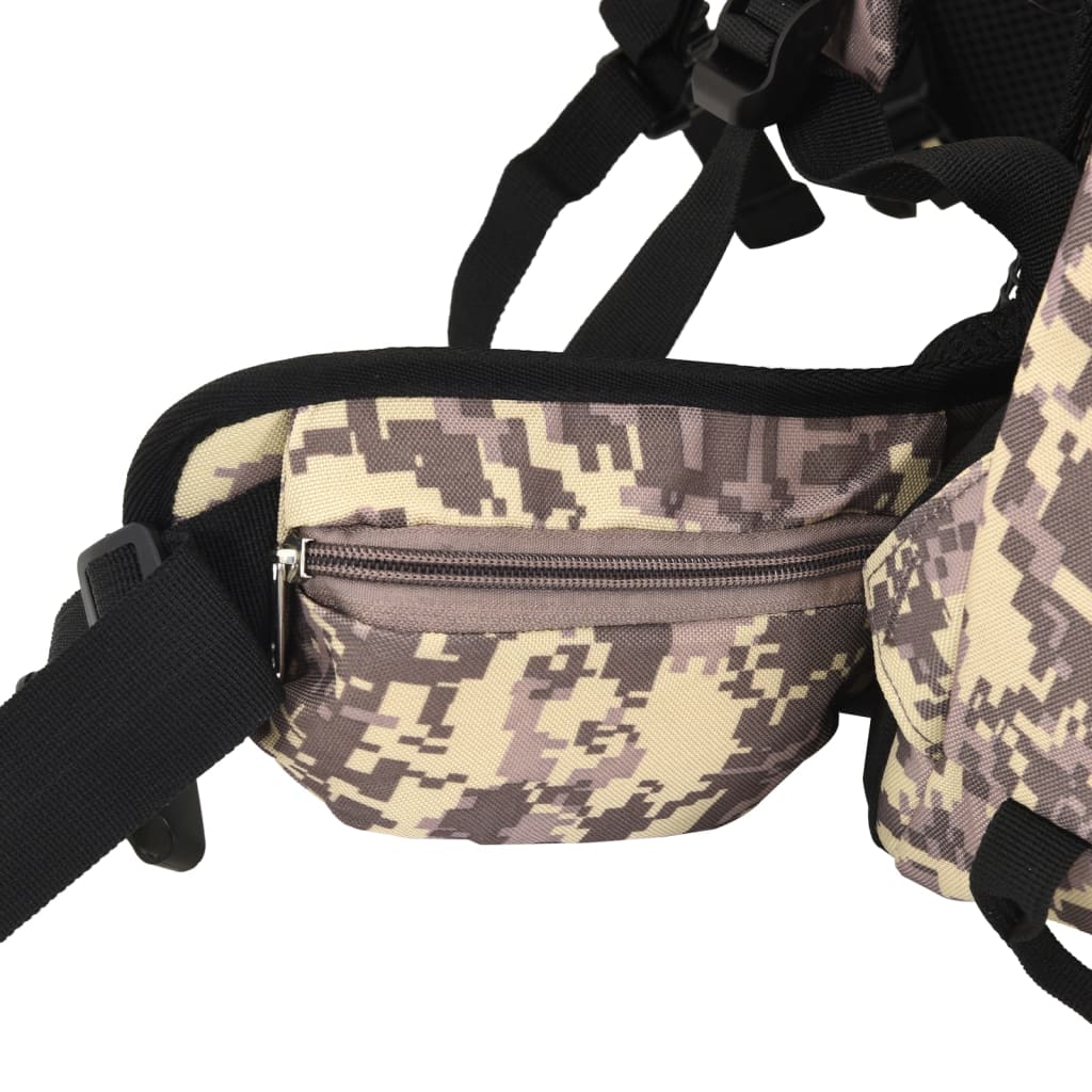 vandretaske 60 l camouflage oxfordstof brun