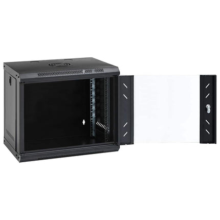 9U vægmonteret netværksskab 19" IP20 53x40x45 cm
