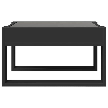 sofabord med Infinity LED-lys 50x53x30 cm sort