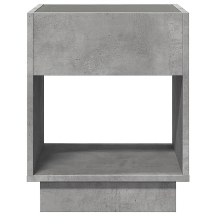sofabord med Infinity LED-lys 40x40x50 cm betongrå