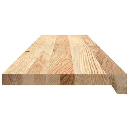 trappemåtter 4 stk ubehandlet 110x30x2 cm massivt egetræ