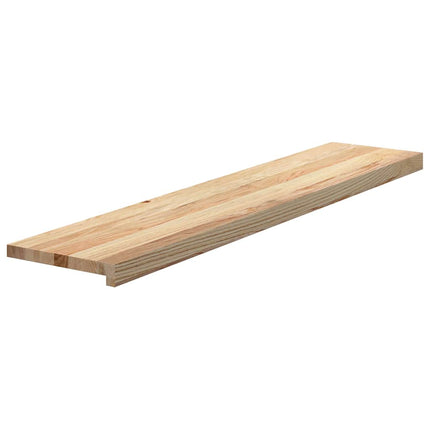 trappemåtter 12 stk ubehandlet 120x30x2 cm massivt egetræ