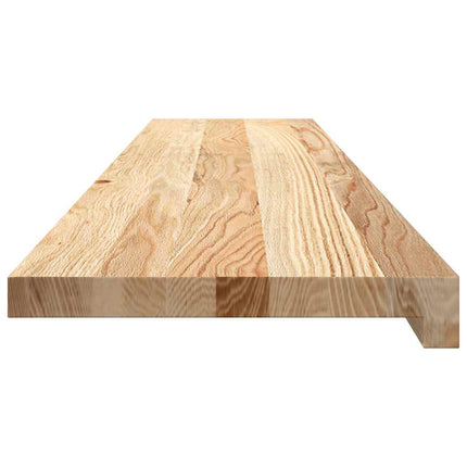 trappemåtter 12 stk ubehandlet 120x30x2 cm massivt egetræ