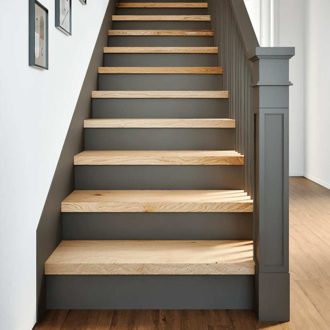 trappemåtter 16 stk ubehandlet 70x25x2 cm massivt egetræ