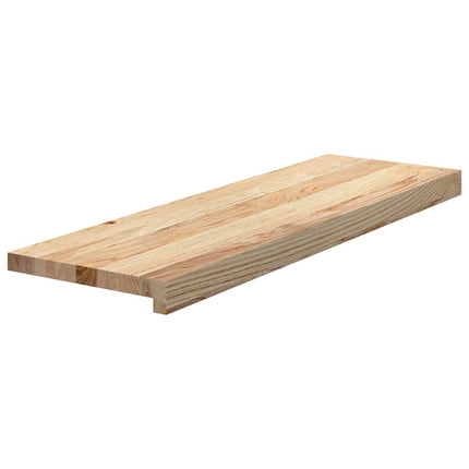 trappemåtter 16 stk ubehandlet 80x25x2 cm massivt egetræ