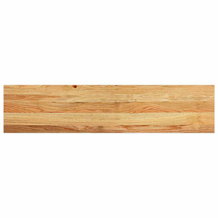 trappemåtter 12 stk. lysebrun 110x25x2 cm massivt egetræ