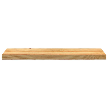 trappemåtter 12 stk. lysebrun 90x30x2 cm massivt egetræ