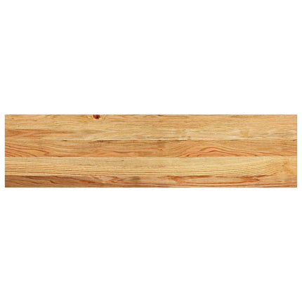 trappemåtter 12 stk. lysebrun 100x30x2 cm massivt egetræ