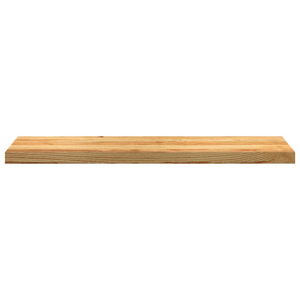 trappemåtter 12 stk. lysebrun 100x30x2 cm massivt egetræ