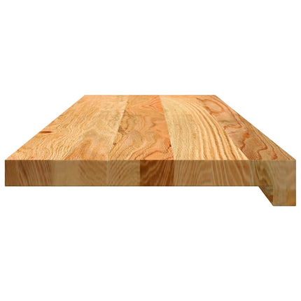 trappemåtter 16 stk. lysebrun 80x25x2 cm massivt egetræ