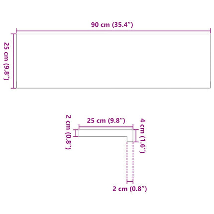 trappemåtter 4 stk. brunsort 90x25x2 cm massivt egetræ