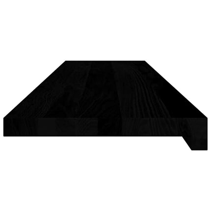 trappemåtter 4 stk. brunsort 100x25x2 cm massivt egetræ