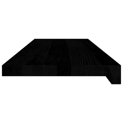 trappemåtter 8 stk. brunsort 80x30x2 cm massivt egetræ