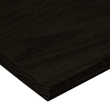 trappemåtter 12 stk. mørkebrun 100x25x2 cm massivt egetræ