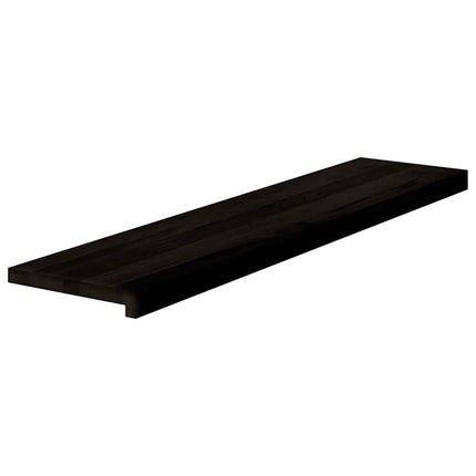 trappemåtter 12 stk. mørkebrun 110x25x2 cm massivt egetræ