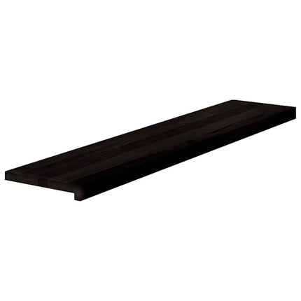 trappemåtter 12 stk. mørkebrun 120x25x2 cm massivt egetræ