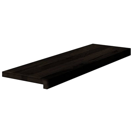 trappemåtter 12 stk. mørkebrun 80x30x2 cm massivt egetræ