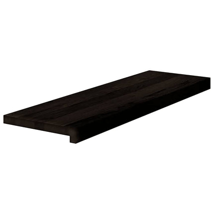 trappemåtter 16 stk. mørkebrun 80x25x2 cm massivt egetræ