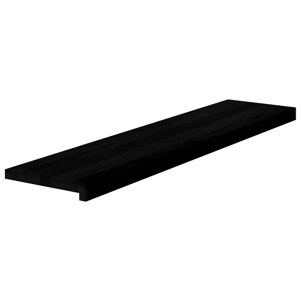 trappemåtter 20 stk. brunsort 110x25x2 cm massivt egetræ