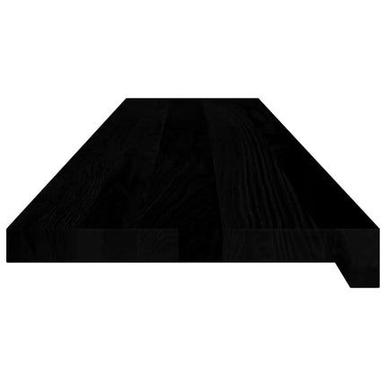 trappemåtter 20 stk. brunsort 120x25x2 cm massivt egetræ