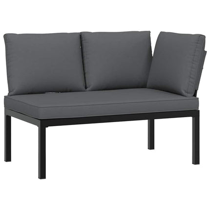 sofasæt til haven 5 dele med hynder aluminium sort