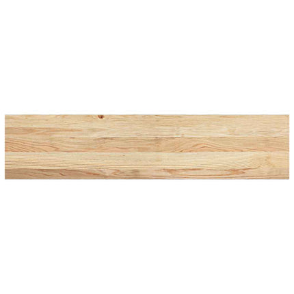 trappemåtter 2 stk ubehandlet 110x30x2 cm massivt egetræ