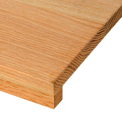 trappemåtter 2 stk lysebrun 80x25x2 cm massivt egetræ