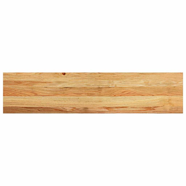 trappemåtter 2 stk lysebrun 110x25x2 cm massivt egetræ