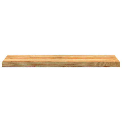 trappemåtter 2 stk lysebrun 90x30x2 cm massivt egetræ