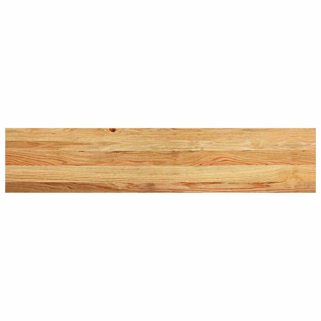 trappemåtter 2 stk lysebrun 120x30x2 cm massivt egetræ